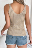 Sexy Solid Hollowed Out V Neck Tops