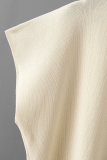 Casual Solid Fold O Neck Short Sleeve Two Pieces
