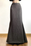 Elegant Solid Hot Drill Regular High Waist Solid Color Bottoms