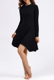Casual Simplicity Solid O Neck A Line Dresses