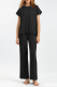 Casual Solid Fold O Neck Short Sleeve Two Pieces
