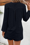 Casual Simplicity Solid Pocket Buttons V Neck Long Sleeve Two Pieces