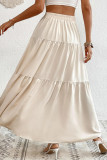 Casual Solid Patchwork Buttons Loose High Waist Type A Patchwork Bottoms