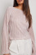 Elegant Solid Frenulum Backless Pleated O Neck Tops