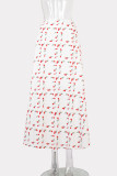 Elegant Fruit printing High Waist Type A Full Print Bottoms