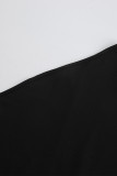 Sexy Solid Slit Oblique Collar Evening Dresses