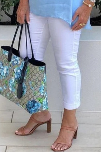 Casual Simplicity Solid Regular Straight Solid Color Bottoms