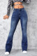 Casual Street Solid Pocket High Waist Regular Denim Jeans