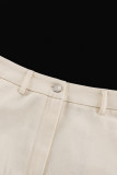 Casual Elegant Solid Pocket Turndown Collar Long Sleeve Two Pieces