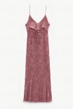 Sexy Solid Embroidered Slit Stringy Selvedge V Neck Irregular Dresses