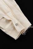 Casual Elegant Solid Pocket Turndown Collar Long Sleeve Two Pieces