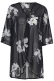 Sexy Vacation Floral Patchwork Swimwears Cover Up