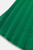 Sexy Vacation Solid Backless Pleated Halter Beach Dresses