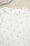 Casual Living Love Print Flounce U Neck Sleeveless Three Pieces