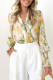 Elegant Gradual Change Contrast Turndown Collar Tops