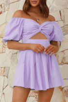 Sexy Solid Fold V Neck A Line Dresses