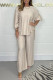 Casual Solid Asymmetrical O Neck Long Sleeve Two Pieces
