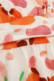 Bohemian Elegant Floral Contrast Mandarin Collar Printed Dresses