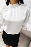 Celebrities Elegant Solid Fold Turtleneck Tops