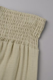 Casual Solid Patchwork Straight High Waist Straight Solid Color Bottoms