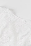 Sweet Elegant Solid Lace Frenulum With Bow O Neck Tops