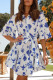 Cartoon Print Bandage Turndown Collar Shirt Dresses