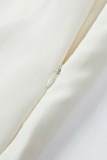 Sexy Solid Patchwork V Neck Sling Dresses