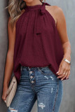Sweet Leopard With Bow Halter Tops
