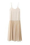 Sexy Solid Patchwork V Neck Sling Dresses
