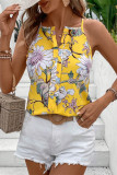 Vintage Vacation Floral Patchwork V Neck Tops