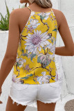 Vintage Vacation Floral Patchwork V Neck Tops