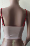 Sexy Striped Patchwork Square Collar Tops