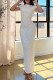 Elegant Solid See-through Slit O Neck One Step Skirt Short Sleeve Dress