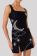 Sexy Geometric Print Slit Square Collar A Line Dresses