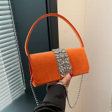 Celebrities Elegant Solid Chains Rhinestone Bags
