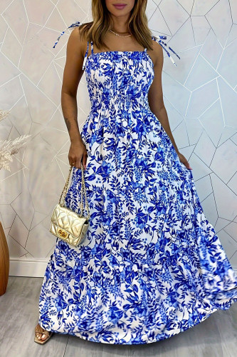 Elegant Floral Frenulum Sling Dresses
