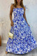 Elegant Floral Frenulum Sling Dresses