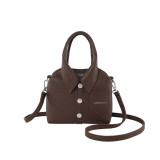Casual Solid Rivets Buttons Zipper Bags