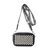 Casual Street Solid Rivets Zipper Bags