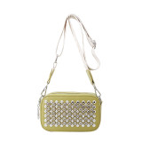 Casual Street Solid Rivets Zipper Bags