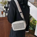 Casual Street Solid Rivets Zipper Bags