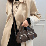 Casual Vintage Solid Rivets Metal Accessories Decoration Bags