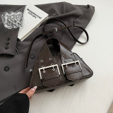 Casual Vintage Solid Rivets Metal Accessories Decoration Bags