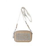 Casual Street Solid Rivets Zipper Bags