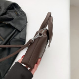 Casual Solid Rivets Buttons Zipper Bags