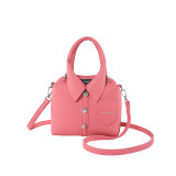 Casual Solid Rivets Buttons Zipper Bags