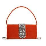 Celebrities Elegant Solid Chains Rhinestone Bags