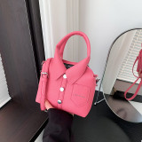 Casual Solid Rivets Buttons Zipper Bags