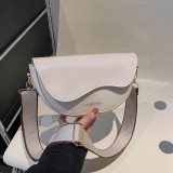 Simplicity Letter Print Metal Accessories Decoration Asymmetrical Bags