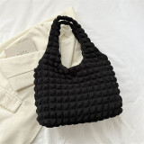 Casual Simplicity Plaid Solid Fold Contrast Bags